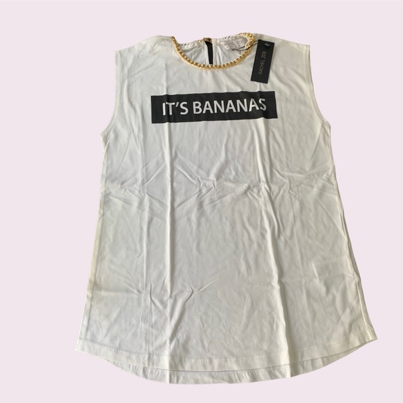 Rachel Zoe sleeveless t-shirt “It’s Bananas” - Picture 1 of 6